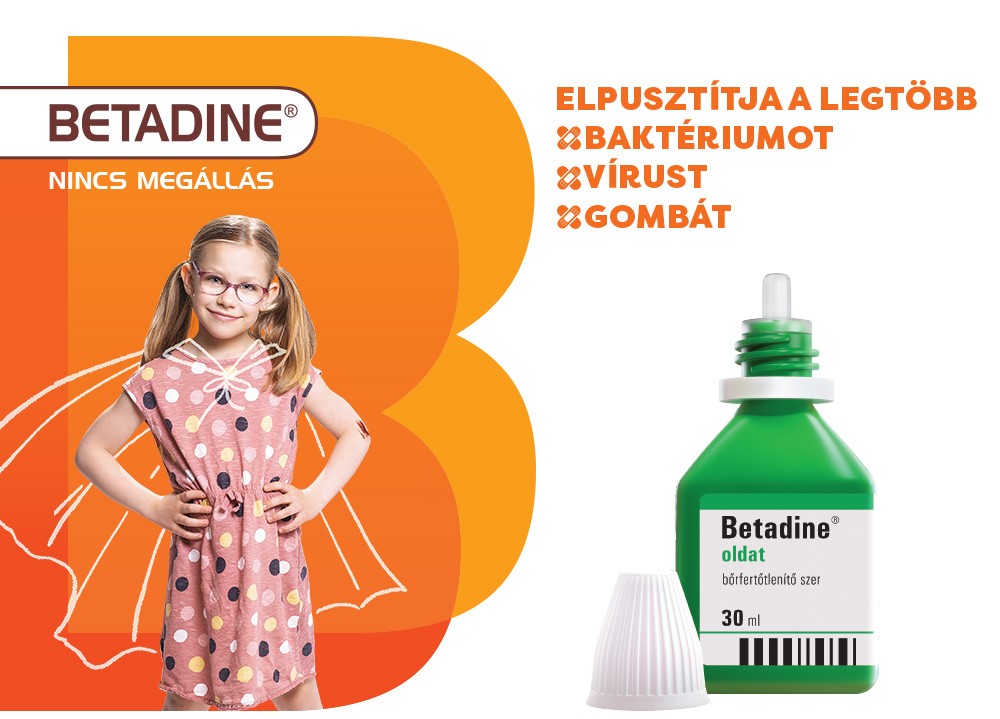 Betadine® Nincs Megállás. Elpusztítja a legtöbb baktériumot, vírust, gombát.