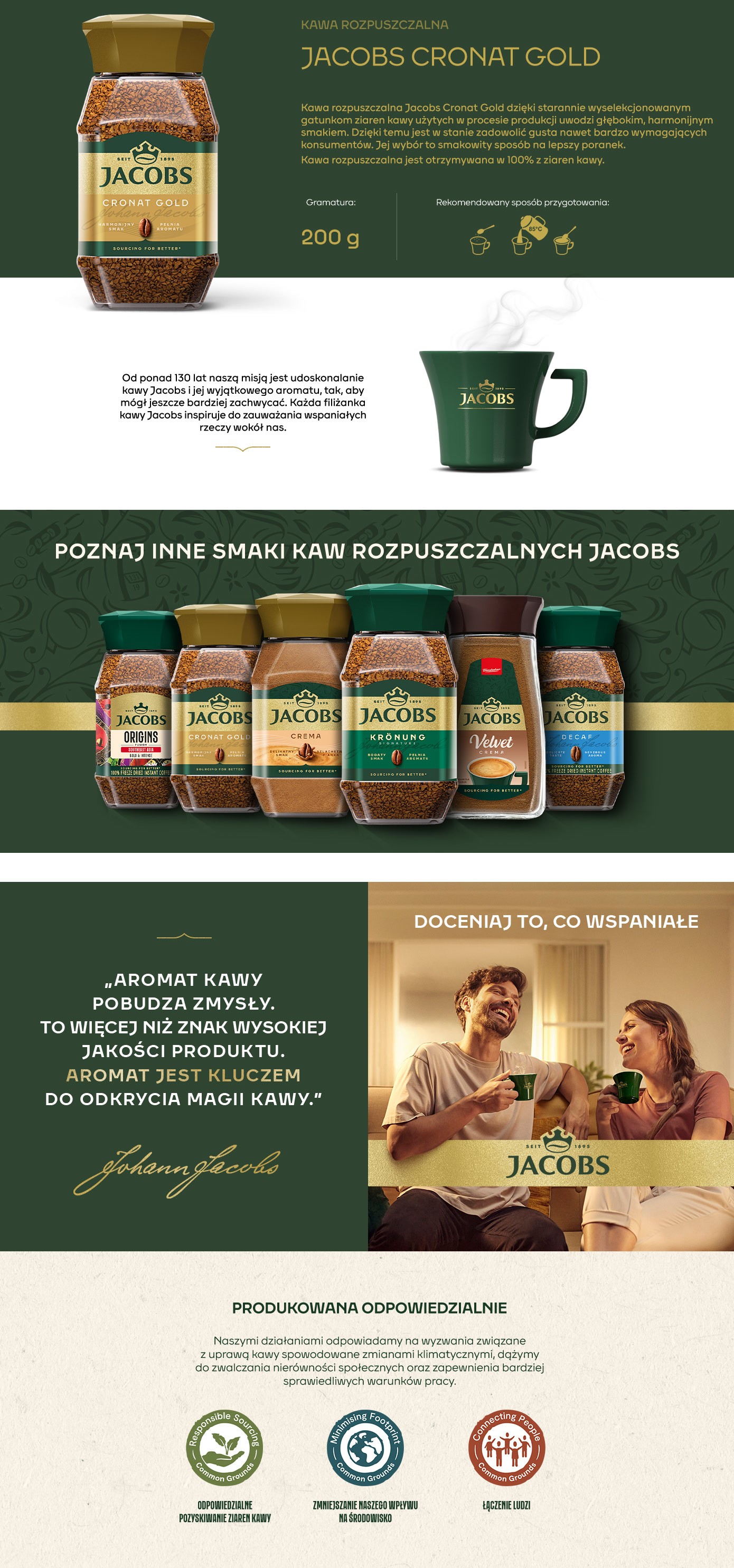 Kawa rozpuszczalna, Jacobs Cronat Gold, 200g