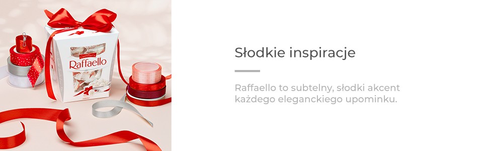 Słodkie inspiracje.Raffaello to subtelny słodki akcent każdego eleganckiego upominku.