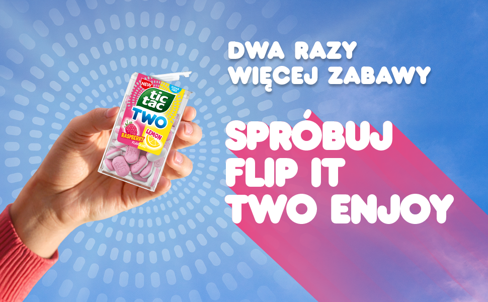 Dwa razy więcej zabawy! Spróbuj flip it two enjoy.