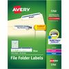 Avery TrueBlock File Folder Labels - 21/32" Width x 3 7/16" Length - Permanent Adhesive - Rectangle - Laser, Inkjet - Matte - Blue - Paper - 30 / Shee