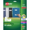 Avery&reg; Removable I.D. Laser/Inkjet Labels - 1" Width x 2 5/8" Length - Removable Adhesive - Rectangle - Laser, Inkjet - White - Paper - 30 / Sheet
