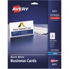 Avery&reg; Sure Feed Business Cards - 97 Brightness - A8 - 2" x 3 1/2" - Matte - 250 / Pack - Perforated, Heavyweight, Smooth Edge