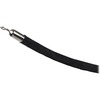 Tatco Velour Rope for Stanchion - Chrome Plated - 72" Black Rope - Black - 1 Each