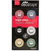 Chartpak Decorative Tape - 27 ft Length x 0.13" Width - 6 / Pack - Assorted