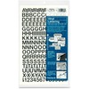 Chartpak Vinyl Helvetica Style Letters/Numbers - 12 x Numbers, 167 x Capital Letters Shape - Self-adhesive - Helvetica Style - Easy to Use - 0.50" Hei