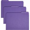 Smead 1/3 Tab Cut Letter Recycled Top Tab File Folder - 8 1/2" x 11" - 3/4" Expansion - Top Tab Location - Assorted Position Tab Position - Paper - Pu