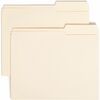 Smead 2/5 Tab Cut Letter Recycled Top Tab File Folder - 8 1/2" x 11" - 3/4" Expansion - Top Tab Location - Right Tab Position - Manila - 10% Recycled 