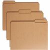 Smead 1/3 Tab Cut Letter Recycled Top Tab File Folder - 8 1/2" x 11" - 3/4" Expansion - Top Tab Location - Assorted Position Tab Position - Kraft - 10