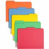Smead Colored 1/3 Tab Cut Letter Recycled Top Tab File Folder - 8 1/2" x 11" - 3/4" Expansion - Top Tab Location - Assorted Position Tab Position - Bl