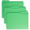 Smead Colored 1/3 Tab Cut Letter Recycled Top Tab File Folder - 8 1/2" x 11" - 3/4" Expansion - Top Tab Location - Assorted Position Tab Position - Gr