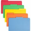 Smead Colored 1/3 Tab Cut Legal Recycled Top Tab File Folder - 8 1/2" x 14" - 3/4" Expansion - Top Tab Location - Assorted Position Tab Position - Blu