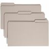 Smead Colored 1/3 Tab Cut Legal Recycled Top Tab File Folder - 8 1/2" x 14" - 3/4" Expansion - Top Tab Location - Assorted Position Tab Position - Gra
