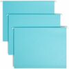 Smead Colored 1/5 Tab Cut Letter Recycled Hanging Folder - 8 1/2" x 11" - Top Tab Location - Assorted Position Tab Position - Aqua - 10% Recycled - 25