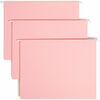 Smead Colored 1/5 Tab Cut Letter Recycled Hanging Folder - 8 1/2" x 11" - Top Tab Location - Assorted Position Tab Position - Vinyl - Pink - 10% Recyc