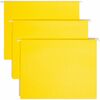 Smead Colored 1/5 Tab Cut Letter Recycled Hanging Folder - 8 1/2" x 11" - Top Tab Location - Assorted Position Tab Position - Vinyl - Yellow - 10% Rec