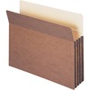 Smead Straight Tab Cut Letter Recycled File Pocket - 8 1/2" x 11" - 3 1/2" Expansion - Top Tab Location - Redrope, Kraft - Redrope - 30% Recycled - 25