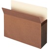 Smead Straight Tab Cut Letter Recycled File Pocket - 8 1/2" x 11" - 5 1/4" Expansion - Top Tab Location - Kraft, Redrope - Redrope - 30% Recycled - 10