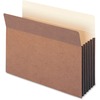 Smead TUFF Straight Tab Cut Letter Recycled File Pocket - 8 1/2" x 11" - 1200 Sheet Capacity - 5 1/4" Expansion - Redrope - Redrope - 30% Recycled - 1