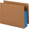 Smead Straight Tab Cut Letter Recycled File Pocket - 8 1/2" x 11" - 3 1/2" Expansion - 1 Pocket(s) - Top Tab Location - Redrope - Blue - 30% Recycled 