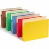 Smead Straight Tab Cut Letter Recycled File Pocket - 8 1/2" x 11" - 800 Sheet Capacity - 3 1/2" Expansion - Card Stock - Yellow, Green, Red, Blue, Red