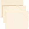 Smead Straight Tab Cut Letter Recycled File Jacket - 8 1/2" x 11" - Manila - 10% Recycled - 100 / Box