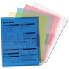 Smead Letter File Jacket - 8 1/2" x 11" - Polypropylene - Blue, Clear, Green, Red, Yellow - 5 / Pack