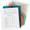 Smead Letter File Jacket - 8 1/2" x 11" - Poly - Clear, Green, Red, Yellow, Blue - 5 / Pack