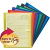 Smead Letter File Pocket - 8 1/2" x 11" - 200 Sheet Capacity - 1 1/4" Expansion - Polypropylene - Blue, Green, Purple, Red, Smoke, Yellow - 6 / Pack