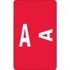 Smead AlphaZ ACCS Color-Coded Labels - "A" - 1" Width x 1 5/8" Length - Red - 10 / Sheet - 100 / Pack