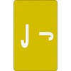 Smead AlphaZ ACCS Color-Coded Labels - "J" - 1" Width x 1 5/8" Length - Yellow - 10 / Sheet - 100 / Pack