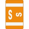 Smead AlphaZ ACCS Color-Coded Labels - "S" - 1" Width x 1 5/8" Length - Orange - 10 / Sheet - 100 / Pack