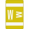 Smead AlphaZ ACCS Color-Coded Labels - "W" - 1" Width x 1 5/8" Length - Yellow - 10 / Sheet - 100 / Pack