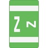Smead AlphaZ ACCS Color-Coded Labels - "Z" - 1" Width x 1 5/8" Length - Light Green - 10 / Sheet - 100 / Pack