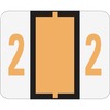 Smead BCCRN Bar-Style Color-Coded Labels - "Number" - 1 1/4" Width x 1" Length - Light Orange - 500 / Roll