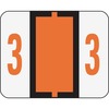 Smead BCCRN Bar-Style Color-Coded Labels - "Number" - 1 1/4" Width x 1" Length - Dark Orange - 500 / Roll