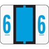 Smead BCCRN Bar-Style Color-Coded Labels - "Number" - 1 1/4" Width x 1" Length - Blue - 500 / Roll