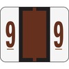 Smead BCCRN Bar-Style Color-Coded Labels - "Number" - 1 1/4" Width x 1" Length - Brown - 500 / Roll