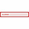 Tabbies ALLERGIC Allergy Message Labels - 5 1/2" Width x 1" Length - Black, Black - 175 / Roll