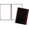 Black n' Red Business Notebook - 70 Sheets - Wire Bound - 24 lb Basis Weight - A5 - 5 7/8" x 8 1/4" - White Paper - Red Binding - BlackPolypropylene C