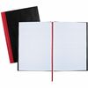 Black n' Red Casebound Ruled Notebooks - A5 - 96 Sheets - Sewn - 24 lb Basis Weight - A5 - 5 5/8" x 8 1/4" - White Paper - Red Binding - Black Cover -
