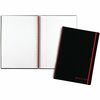 Black n' Red Soft Cover Business Notebook - 70 Sheets - Twin Wirebound - Ruled Margin - 24 lb Basis Weight - 8 1/4" x 11 3/4" - White Paper - Red Bind