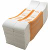 Sparco White Kraft ABA Bill Straps - 1000 Wrap(s)Total $50 in $1 Denomination - Kraft - Orange