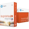 HP Papers BrightWhite24 Office Paper - White - 100 Brightness - Letter - 8 1/2" x 11" - 24 lb Basis Weight - 500 / Ream - Quick Drying, Smear Resistan