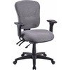 Lorell Accord Series Mid-Back Task Chair - Gray Polyester Seat - Black Frame - 1 Each