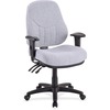 Lorell Bailey High-Back Multi-Task Chair - Gray Acrylic Seat - Black Frame - 1 Each