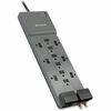 Belkin 12-Outlet Home/Office Surge Protector with 8-foot cord - 8 foot Cable - Black - 3780 Joules - 12 - 3780 J - 125 V AC Input - Phone, Coaxial Cab