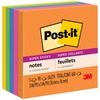 Post-it&reg; Super Sticky Notes - Energy Boost Color Collection - 450 - 3" x 3" - Square - 90 Sheets per Pad - Unruled - Vital Orange, Tropical Pink, 