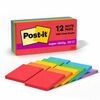 Post-it&reg; Super Sticky Notes - Playful Primaries Color Collection - 1080 - 3" x 3" - Square - 90 Sheets per Pad - Unruled - Candy Apple Red, Vital 