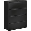 HON 800 Series Full-Pull Locking Lateral File - 4-Drawer - 42" x 19.3" x 53.3" - 4 x Drawer(s) for File - Legal, Letter, A4 - Lateral - Ball-bearing S
